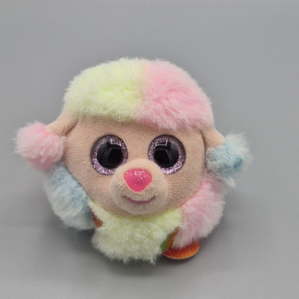 TY‎ Puffies - RAINBOW the Poodle (4 inch)